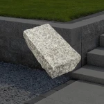 Granitgatsten G602 flammad och bruten 20x10x5 cm