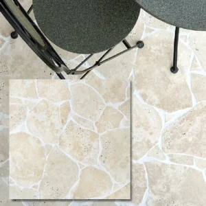 Travertin Ivory Classic Mix 3 cm – tumlade 'crazy paving' plattor för terrass och gångar