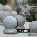 Polerad granitboll G603 Ø40 cm, ljusgrå