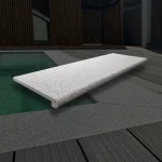 Flammad granittrappnos G603 100x35x2 (bullnose) – poolkant