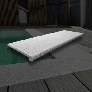 Flammad granittrappnos G603 100x35x2 (bullnose) – poolkant