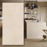 Boost Stone Ivory — sintrad kvartsplatta 320x160x0,6 cm, hamrad yta