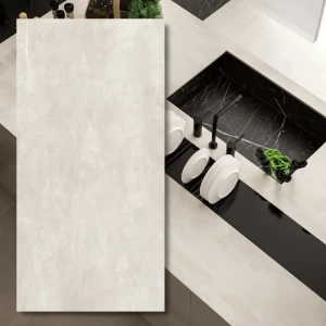 Boost White Hamrad – sinterad kvarts 320x160x0,6 cm