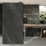 Sintrad kvarts Black Tempest Silk 324x162x1,2 cm