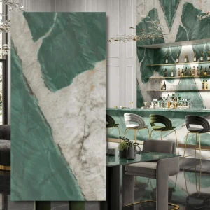 Exotic Wave – polerad sintrad kvarts 320x160x0,6 cm