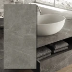 Grey Stone Silk — sintrad kvarts 324x162x1,2 cm