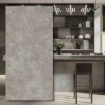 Sinterad kvartsskiva Light Grey Stone Silk 320x160x0,6 cm