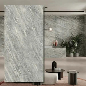Sky Stone Silk — sintrad kvartsplatta 324×162×1,2 cm