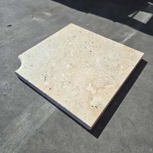 Trawertyn 3 cm Kamień Brzegowy narożnik Ivory 40,6x61 | Obrzeża do basenu Bullnose