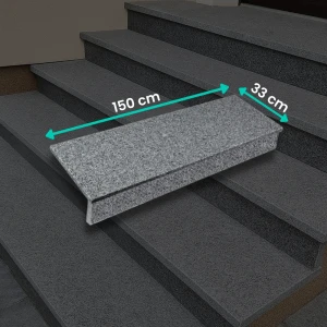 Granitset Dark Grey New G654 – trappsteg & sättsteg 150x33x2 / 150x15x2, flammad yta