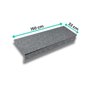 Zestaw Stopnica - Stopień + Podstopień Granitowy Dark Grey New G654 150x33x2 / 150x15x2 Płomieniowany
