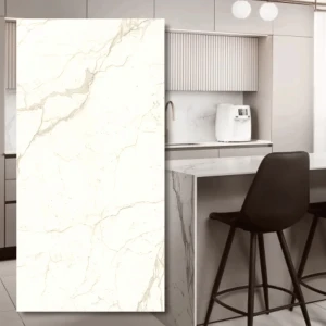 Sinterad kvarts Calacatta Prestigio, polerad 320x160 cm (6 mm)