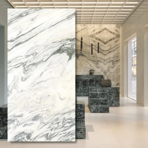 Spiek kwarcowy 6mm Grande Marazzi Bianco Arni 320x160 cm