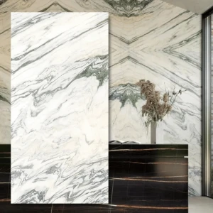 Sintrad kvartsplatta The Top Marazzi Bianco Arni Lux 12 mm, 324x162 cm