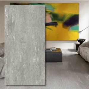 Marazzi Pietra di Vals – sintrad kvartsskiva 12 mm 324x162 cm, matt naturgrå