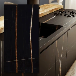 The Top Marazzi Sahara Noir Matt — sintrad kvartsplatta 12 mm 162x324 cm
