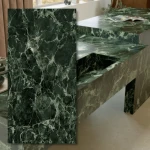 Grande Marazzi Verde Aver Matt — sintrad kvartsplatta 320×160 cm, 6 mm, matt grön marmorlook