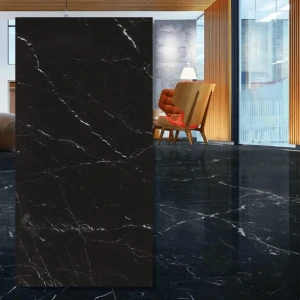 Marazzi The Top Elegant Black Lux – sintrad kvartsplatta 162x324 cm, 12 mm
