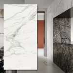 Grande Marazzi Statuario Lux – sintrad kvartskiva 278x120 cm, 6 mm, polerad
