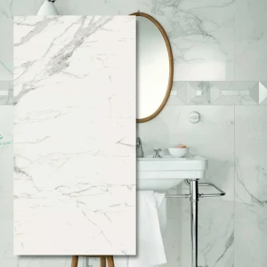 Marazzi Statuario Lux sintrad kvartsplatta 12 mm 324x162 cm