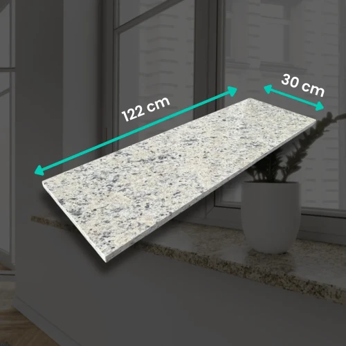 Parapet granitowy polerowany Icarai 122x30x2 cm