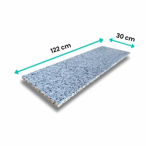 Parapet granitowy polerowany New Bianco 122x30x2 cm