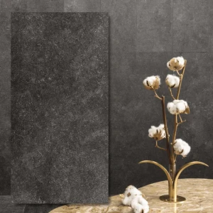 Silk Stone Black Chiffon 60x30x0,6 cm – matt porslinsklinker