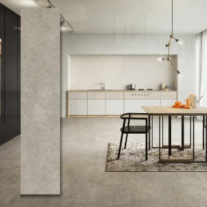Silk Stone Shantung Greige 120x30x0,6 cm – väggplatta (Porcelaingres)