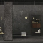 Silk Stone Black Chiffon 120x30 cm – tunn gresplatta