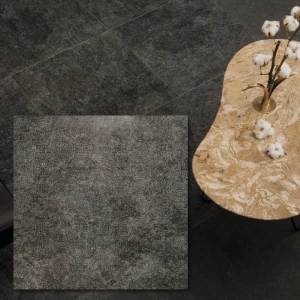 Silk Stone Dark Ornament 60x60x0,6 cm – Porslinsklinker