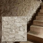 Travertin Rockface Classic Ivory (crazy wall) – rå, ojämn yta