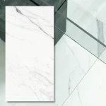 Calacatta polerad porslinsklinker 120x60 cm, 0,9 cm