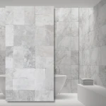 Royal White trumlad marmorkakel 7,5x15x1 cm