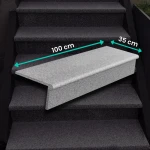 Granittrappset G664 Bullnose 100x35x2 + 100x15x2 cm