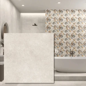 Asphalt Off White 60x60 6 mm – tunn porcelansplatta