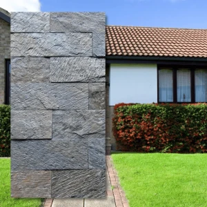 Deoli Green Brick kvartsit 10x30 – dekorsten för fasad och interiör