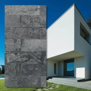 Silver Grey Brick kvartsit fasadsten 10x30