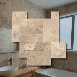 Travertin Classic Mix 12 mm – French Pattern (1 set = 0,742 m²)