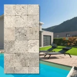 Travertin dekorplatta Ash 10x10 cm