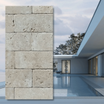 Travertin fasadsten Ivory Classic Mix 10x30 cm