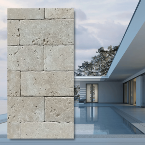 Travertin fasadsten Ivory Classic Mix 10x30 cm