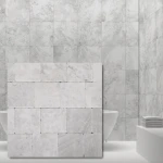 Royal White tumlad marmorplatta 20,3x20,3x1 cm