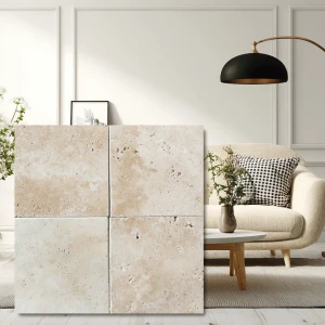 Travertin Super Light 10x10x1,2 cm – naturstensplatta