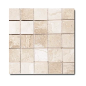 Płytka marmurowa Mozaika Queen Beige | Coffee White 30,5x30,5x1 cm
