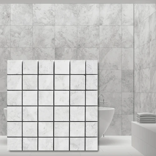 Kamień dekoracyjny Marmur Royal White Mozaika 30,5x30,5x1 cm