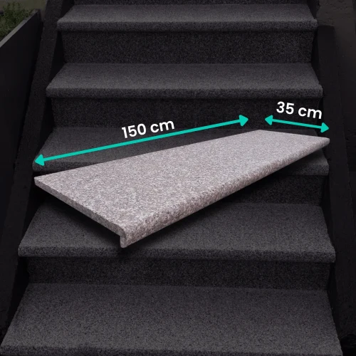 Schodek Granitowy G664 150x35x2 stopnica płomień Bullnose PRZEDSPRZEDAŻ!
