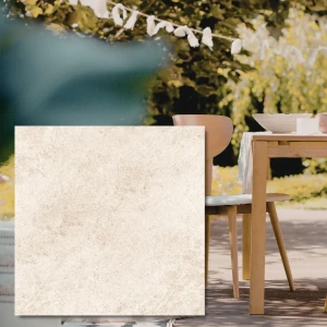 Terrassplatta City Quartz Deserto Crema 60x60x2 cm