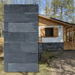 Skiffer Black Slate Natur Dekorativ fasadsten 30x90x1,2 cm FÖRHANDSFÖRSÄLJNING!