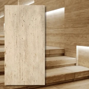 Travertin Bianco Classic Vein Cut Borstad 30,5x61x1,2 cm