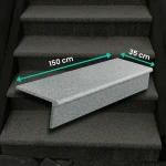 Granit G664 Bullnose Trappsteg Set (Plansteg + Sättsteg) 150x35x2 / 150x15x2 cm